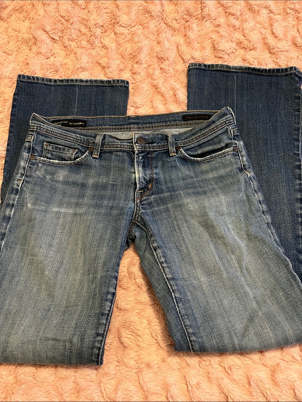 Citizens Of Humanity Faded Blue Bootcut Jeans